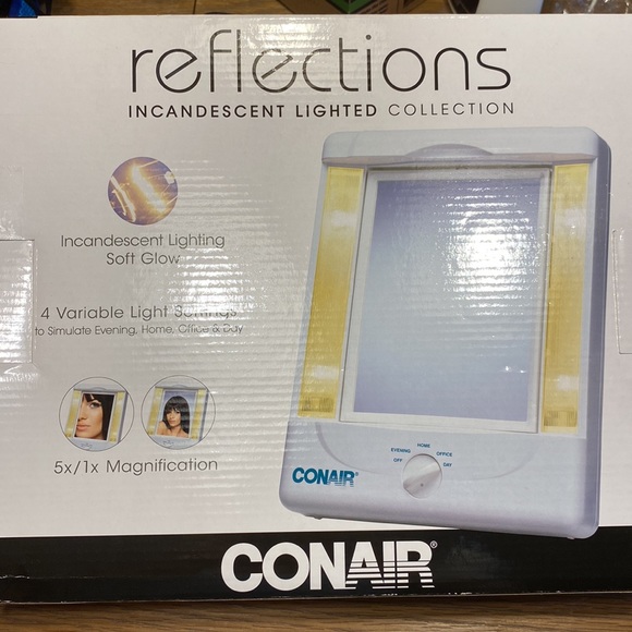 Conair Bath Conair Incandescent Lighted Collection 2sided Mirror 5xx Model Tm8lx3n Nwt